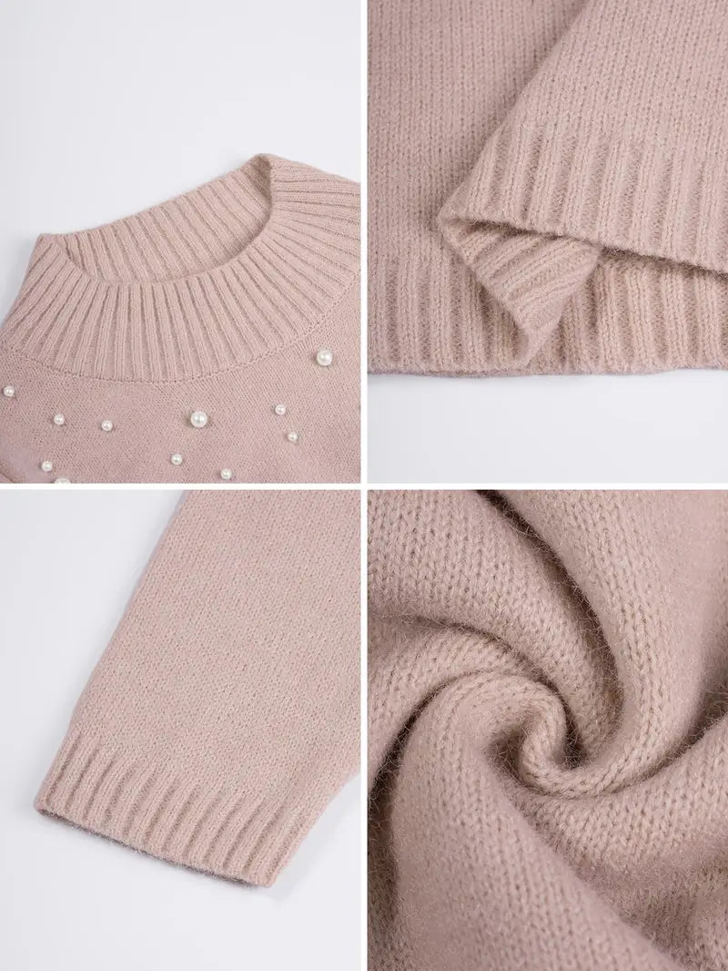Abito Maglione Elegante con Perle