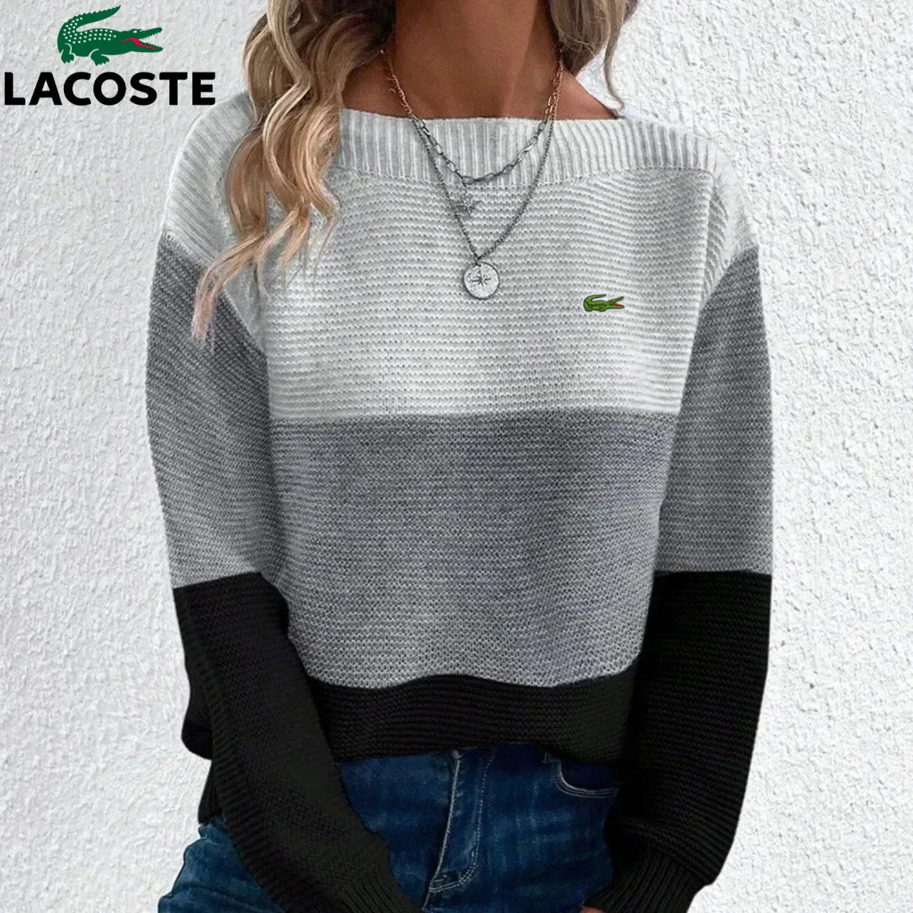 LC - Maglione in maglia tricolore