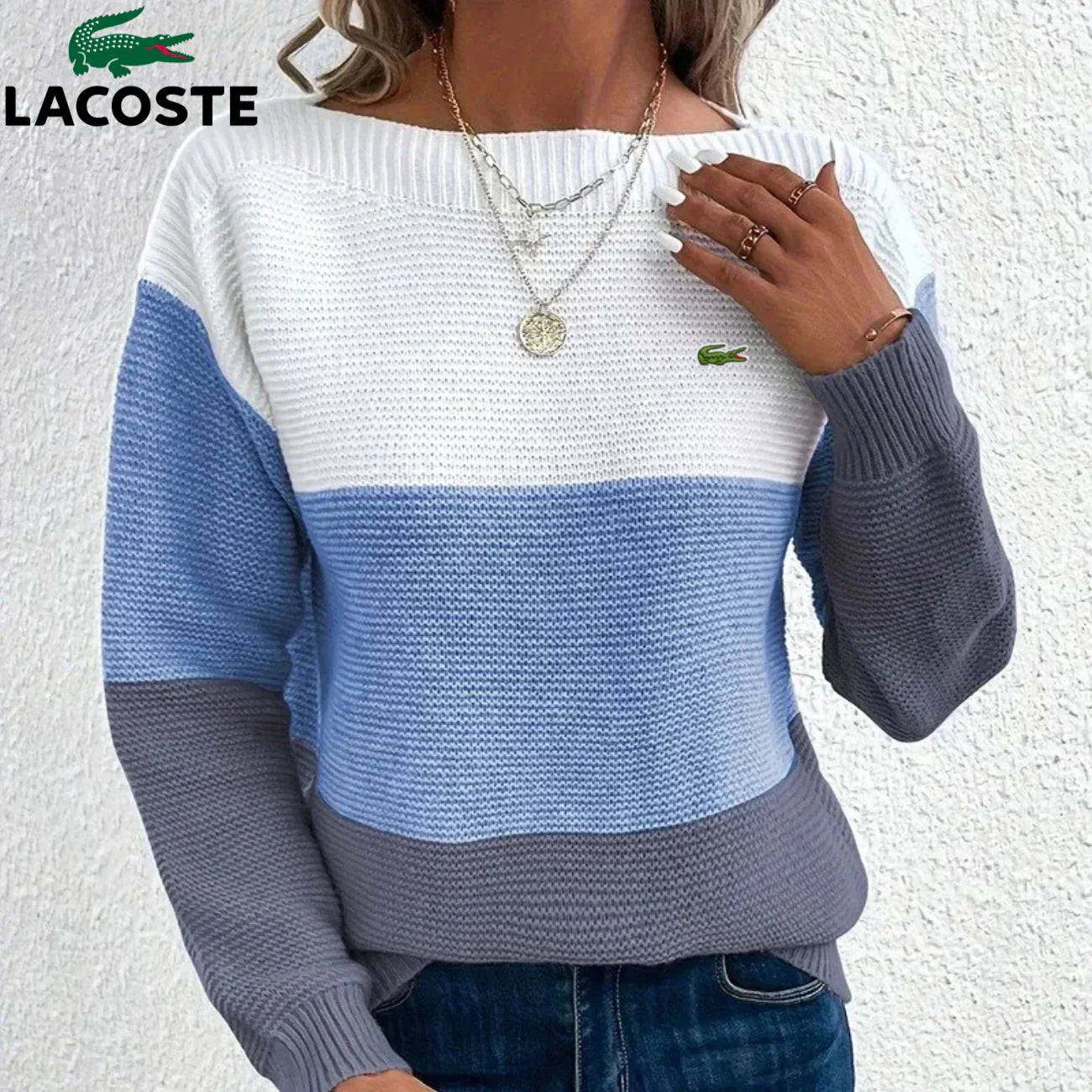LC - Maglione in maglia tricolore