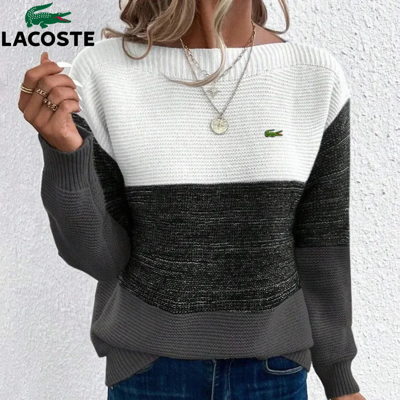 LC - Maglione in maglia tricolore
