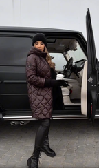 Bogna | Giacca a Piuma Elegante e Trapuntata Con Cappuccio