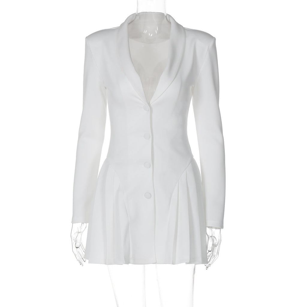 Abito Blazer Elegante con Gonna Plissé