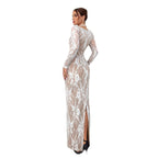 Abito Elegante con Scollo Quadrato e Dettagli in Pizzo